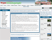 Tablet Screenshot of breaks.walesdirectory.co.uk